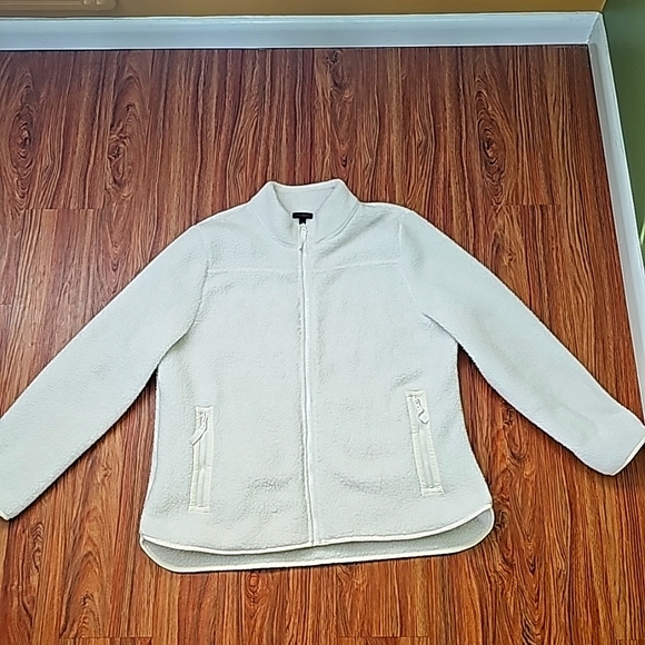 Talbots XL Zipper Jacket Cream - Picture 2 of 5